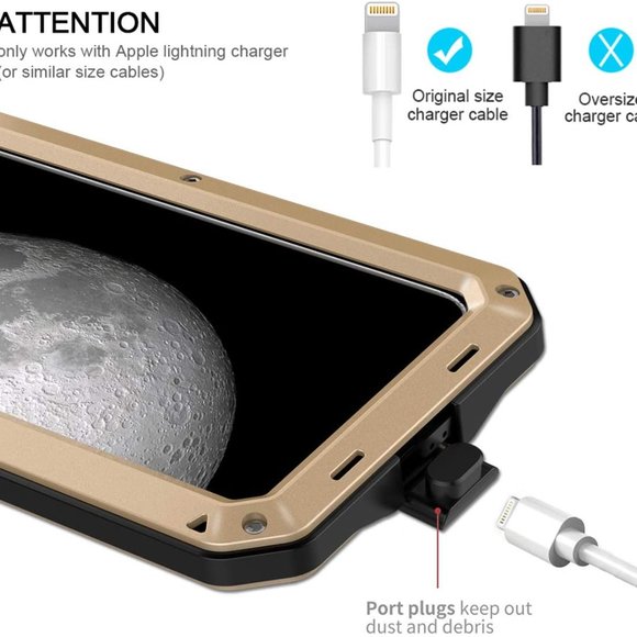 Shockproof Metal Case for iPhone 11 PRO MAX Gorilla Heavy Duty 360 Cover Gold - Picture 2 of 12